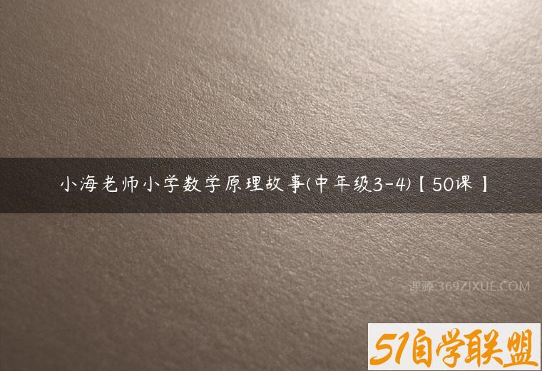小海老师小学数学原理故事(中年级3-4)【50课】百度网盘下载