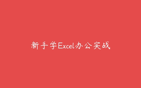 图片[1]-新手学Excel办公实战-本文