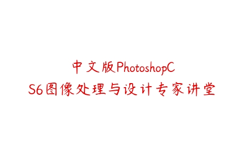 中文版PhotoshopCS6图像处理与设计专家讲堂百度网盘下载